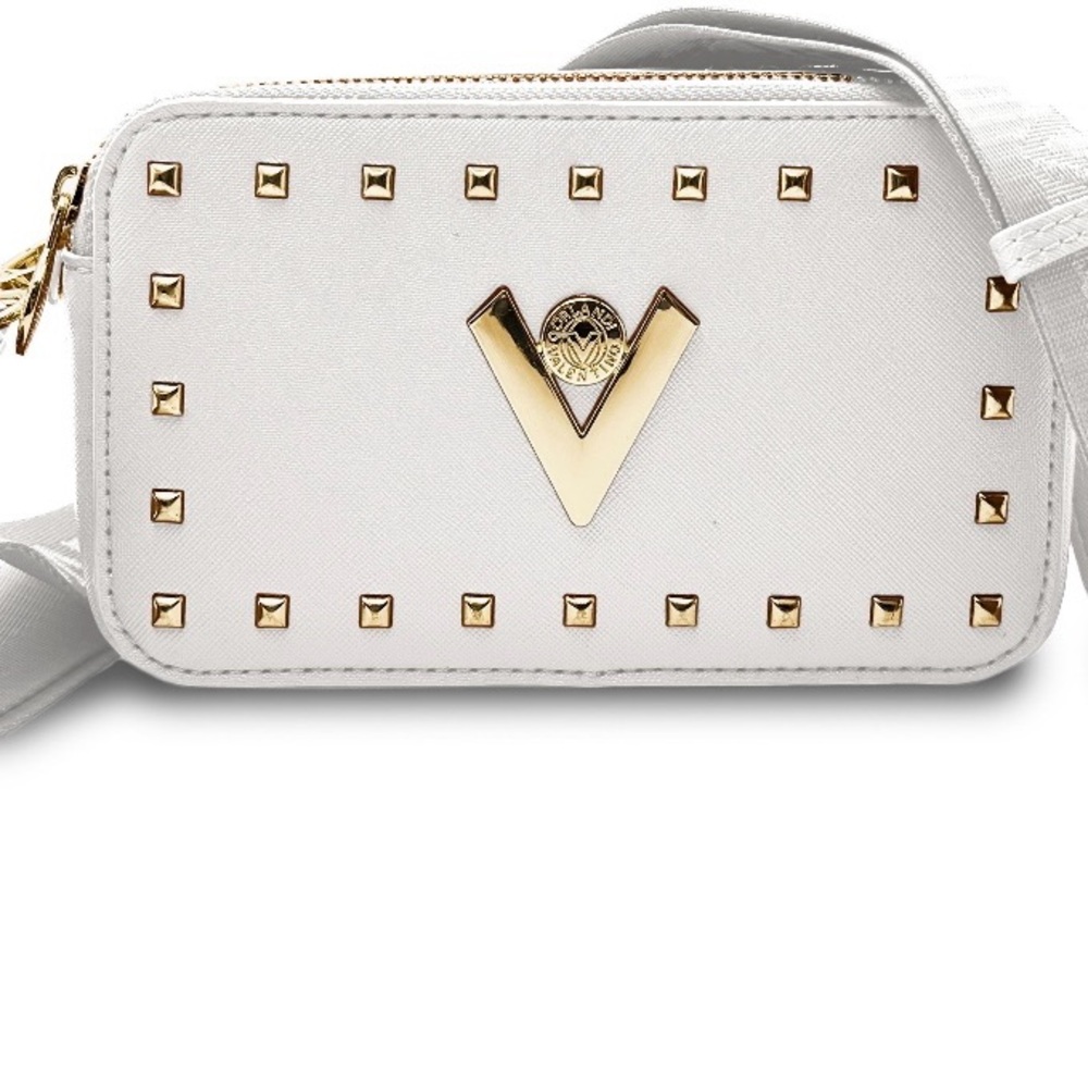 Valentino Orlandi White and Gold Crossbody Bag